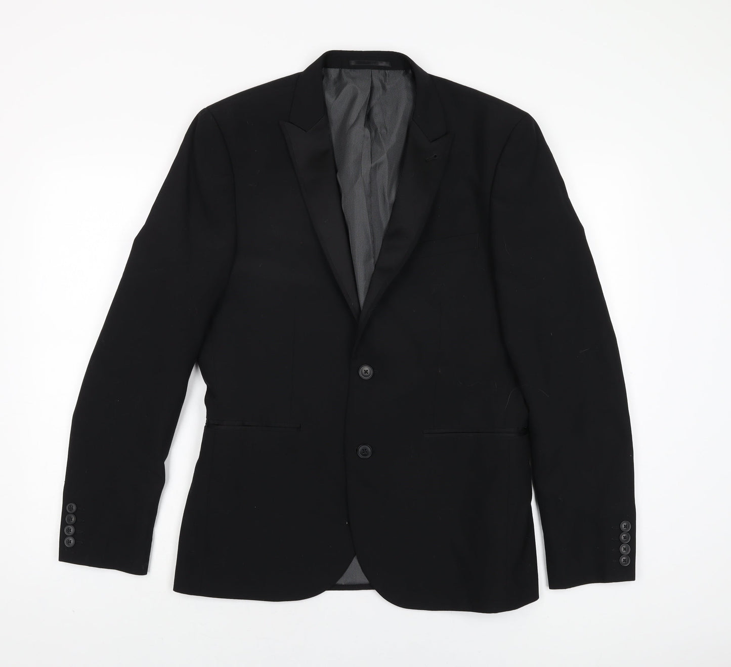 NEXT Mens Black Wool Jacket Suit Jacket Size 40 Regular