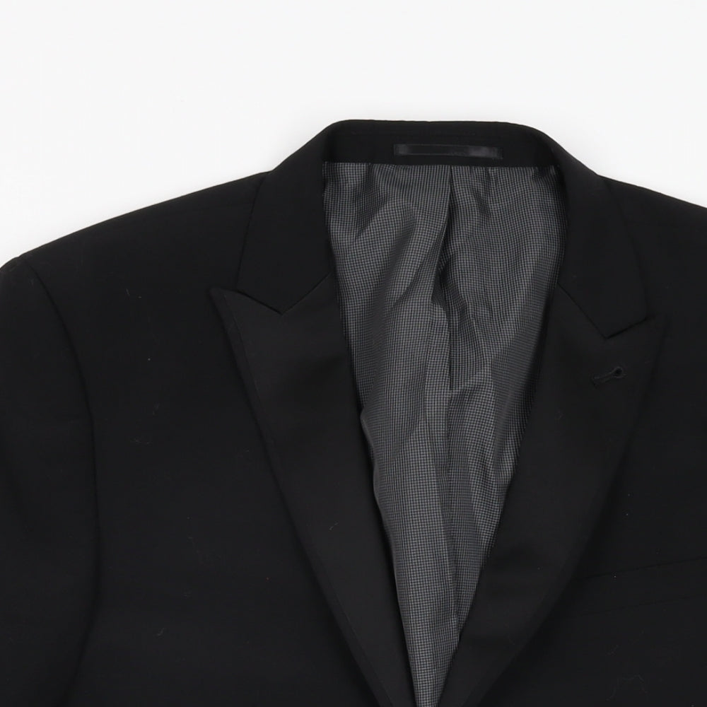 NEXT Mens Black Wool Jacket Suit Jacket Size 40 Regular