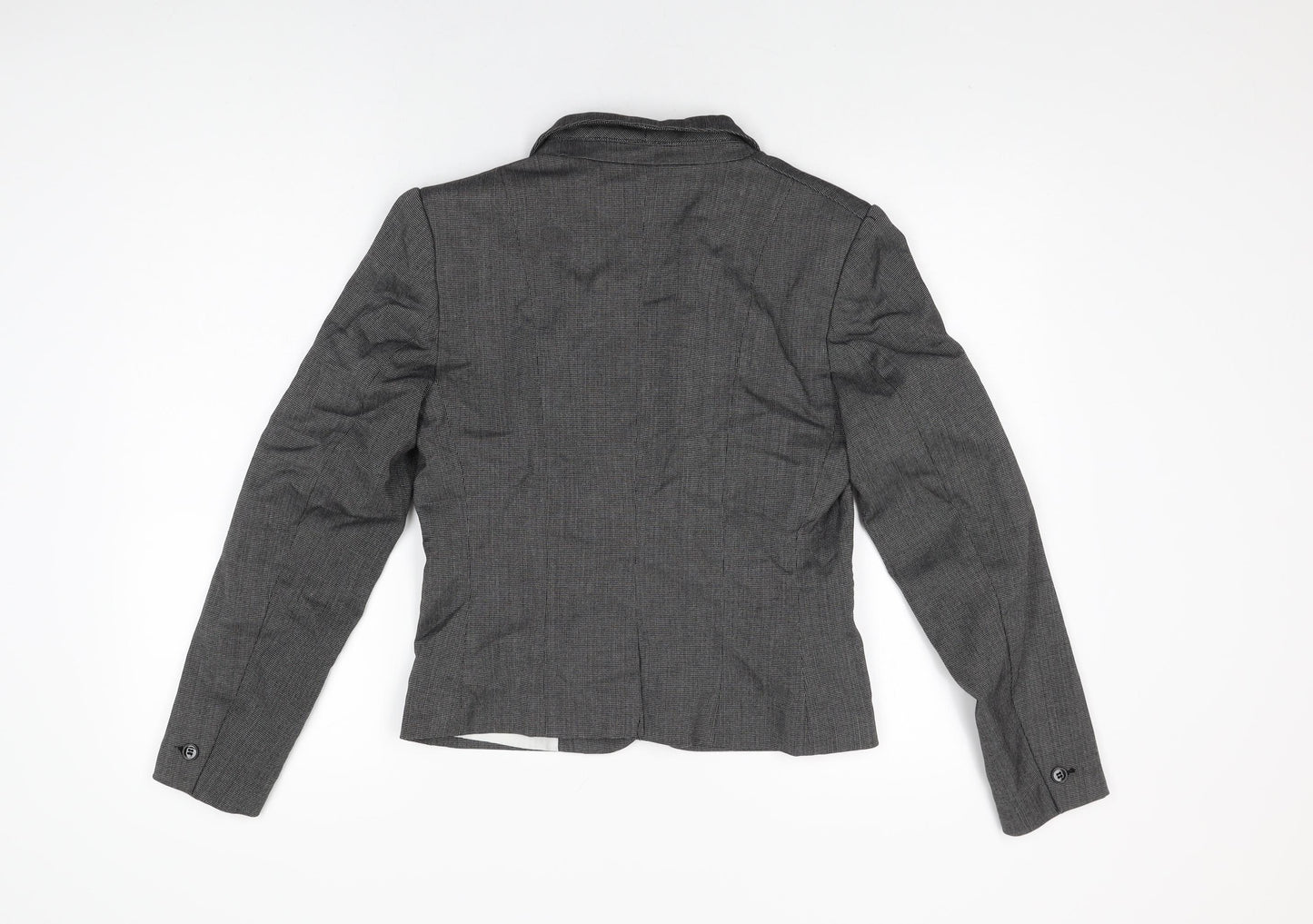 H&M Womens Grey Jacket Blazer Size 10 Button