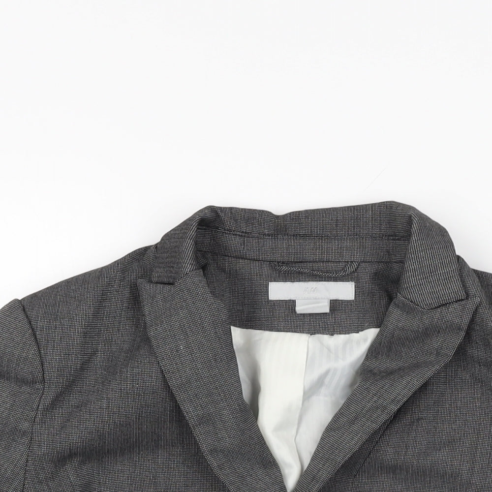 H&M Womens Grey Jacket Blazer Size 10 Button