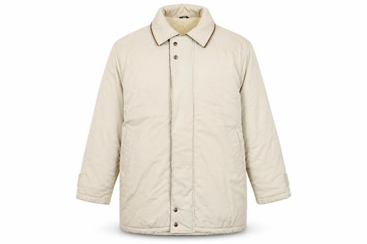 St Michael Mens Beige Overcoat Coat Size 44 Zip