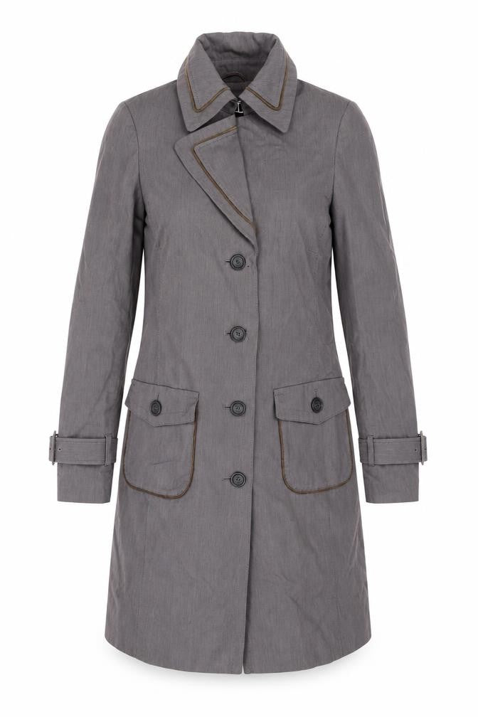 ESPRIT Womens Purple Overcoat Coat Size 10 Button