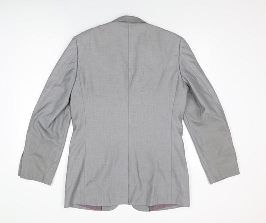 Butler & Webb Mens Grey Polyester Jacket Suit Jacket Size 40 Regular