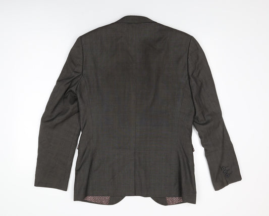 NEXT Mens Grey Polyester Jacket Suit Jacket Size 40 Regular
