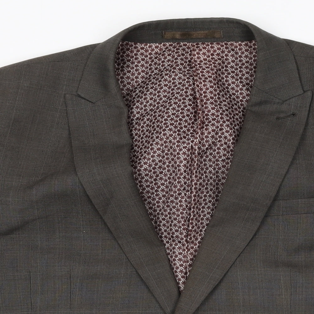 NEXT Mens Grey Polyester Jacket Suit Jacket Size 40 Regular