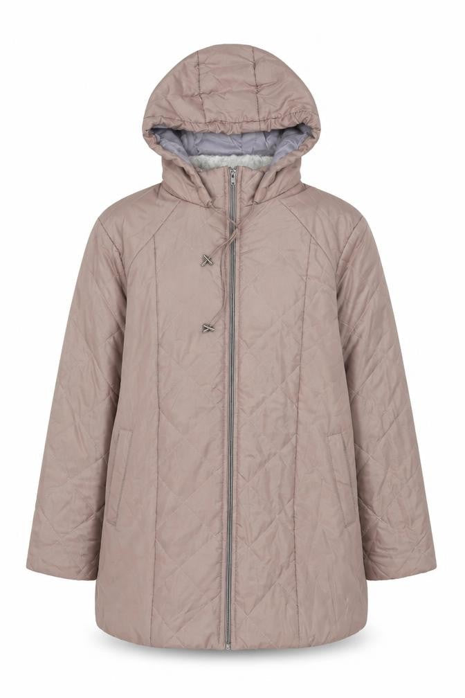 Anne De Lancay Womens Pink Puffer Jacket Coat Size L Zip