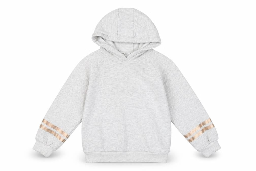 Marks and Spencer Girls Grey Polyester Pullover Hoodie Size 7-8 Years Pullover