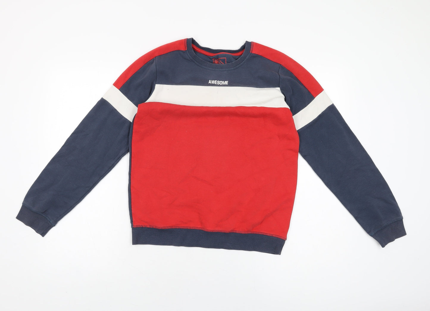 URBN-DEPT Boys Red Cotton Pullover Sweatshirt Size 13 Years Pullover