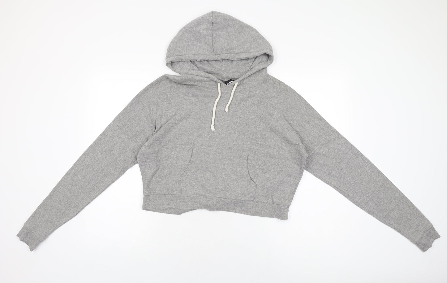 ASOS Womens Grey Cotton Pullover Hoodie Size 8 Pullover