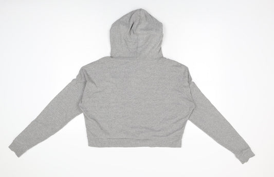 ASOS Womens Grey Cotton Pullover Hoodie Size 8 Pullover