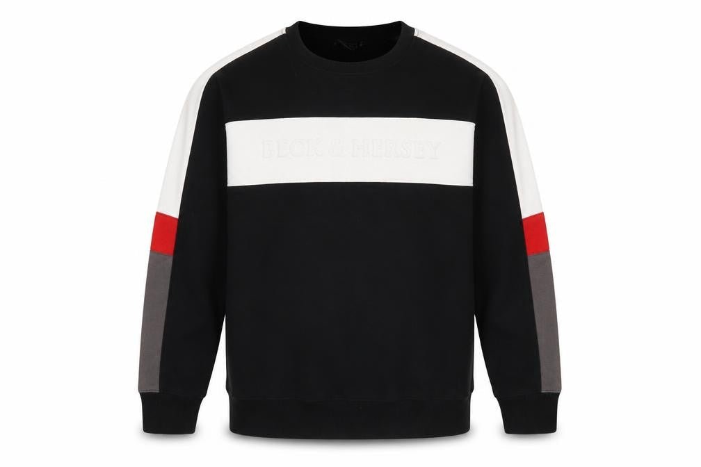 Beck & Hersey Mens Black Cotton Pullover Sweatshirt Size XL
