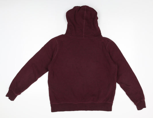 Amisu Womens Red Cotton Pullover Hoodie Size L Pullover