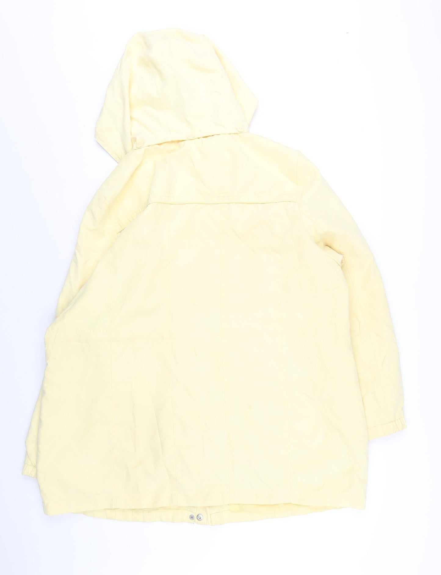 Bonmarché Womens Yellow Rain Coat Coat Size L Zip