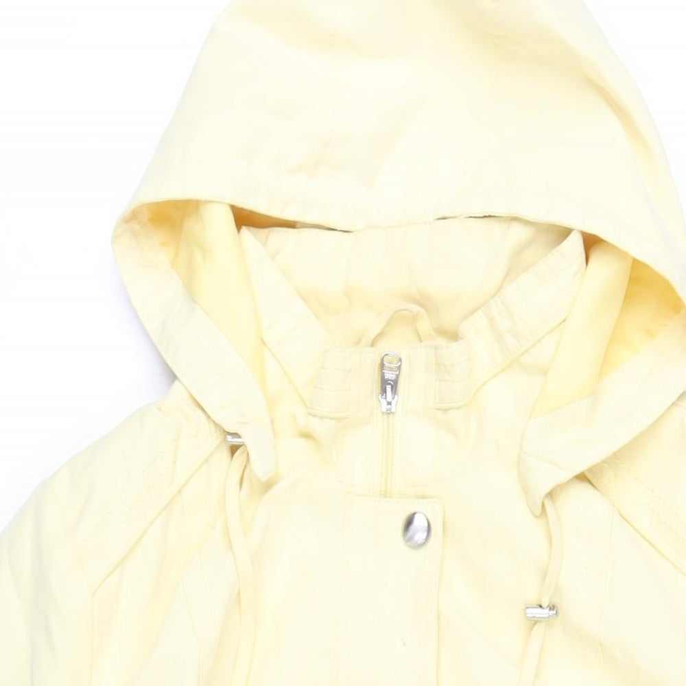 Bonmarché Womens Yellow Rain Coat Coat Size L Zip