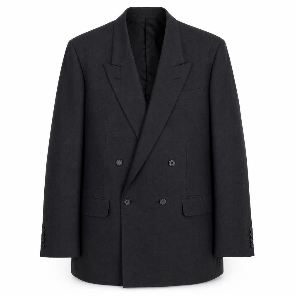 Lavel Mens Grey Wool Jacket Blazer Size 46 Regular