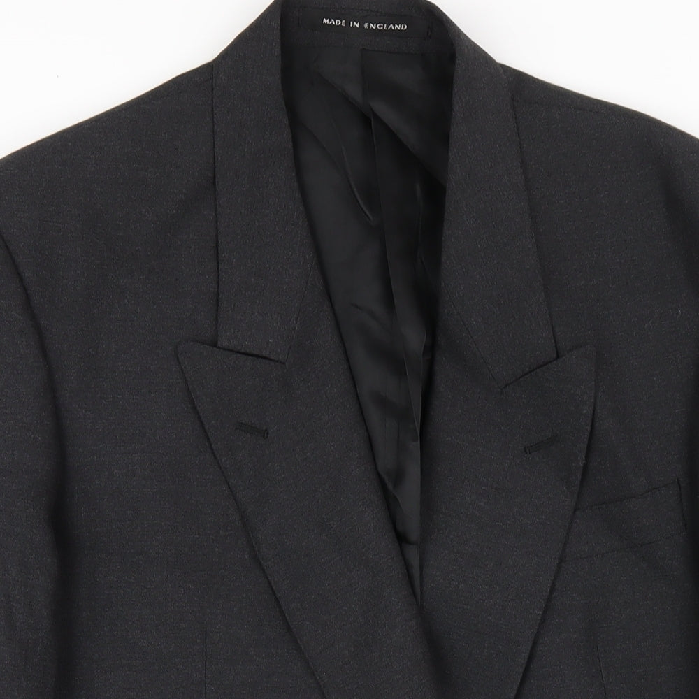 Lavel Mens Grey Wool Jacket Blazer Size 46 Regular