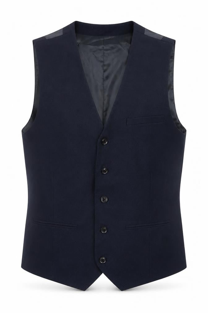 Topman Mens Blue Polyester Jacket Suit Waistcoat Size 40 Regular