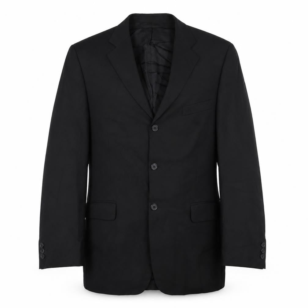 Marks and Spencer Mens Black Polyester Jacket Blazer Size 42 Regular