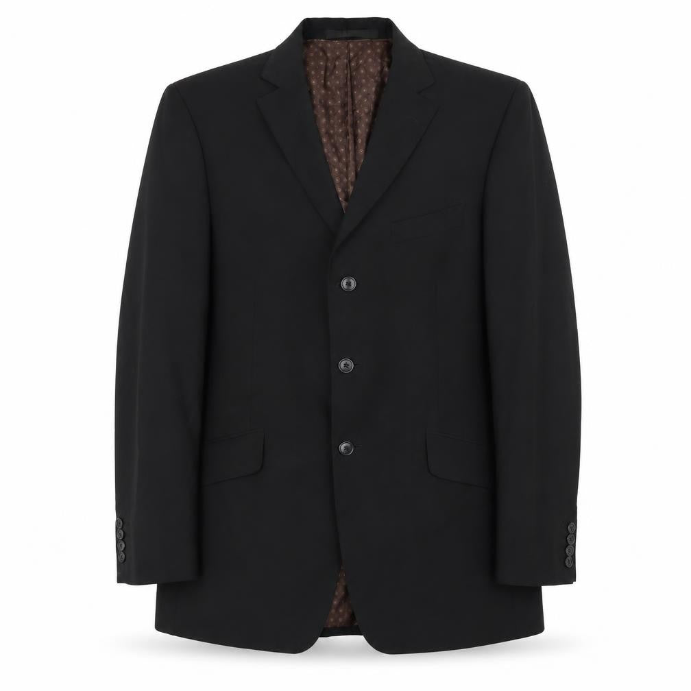 Marks and Spencer Mens Black Polyester Jacket Blazer Size 40 Regular