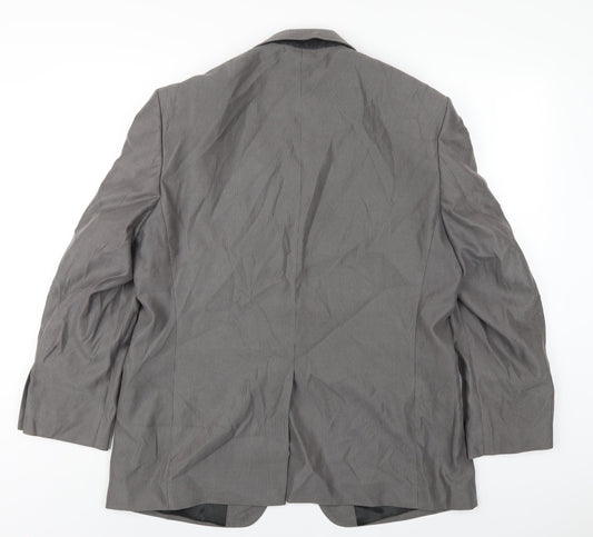 Marks and Spencer Mens Grey Polyester Jacket Blazer Size 42 Regular