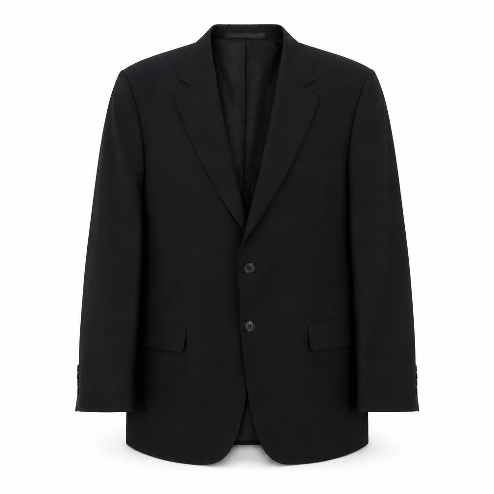 Marks and Spencer Mens Black Polyester Jacket Blazer Size 42 Regular