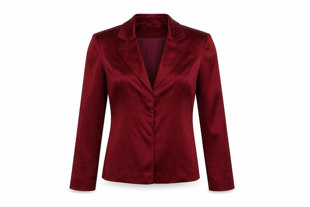 Press & Bastyan Womens Red Jacket Size 8 Hook & Eye