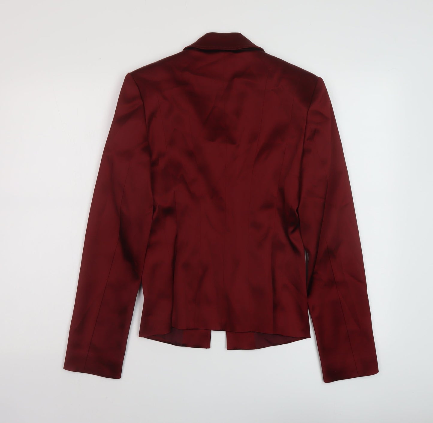 Press & Bastyan Womens Red Jacket Size 8 Hook & Eye