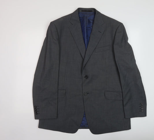 Marks and Mens Grey Wool Jacket Suit Jacket Size 42 Regular