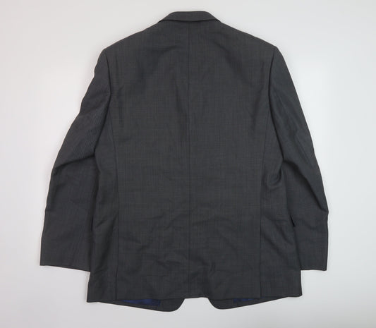 Marks and Mens Grey Wool Jacket Suit Jacket Size 42 Regular