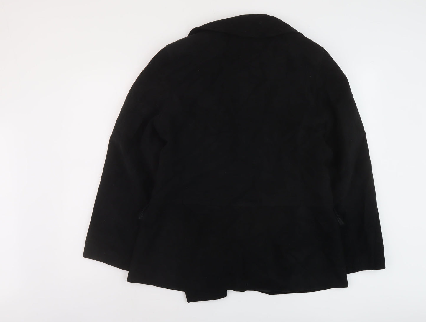 NuAge Womens Black Jacket Size 14 Button