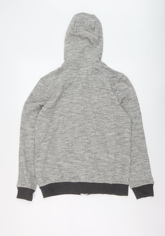 NEXT Boys Grey Cotton Full Zip Hoodie Size 13 Years Zip