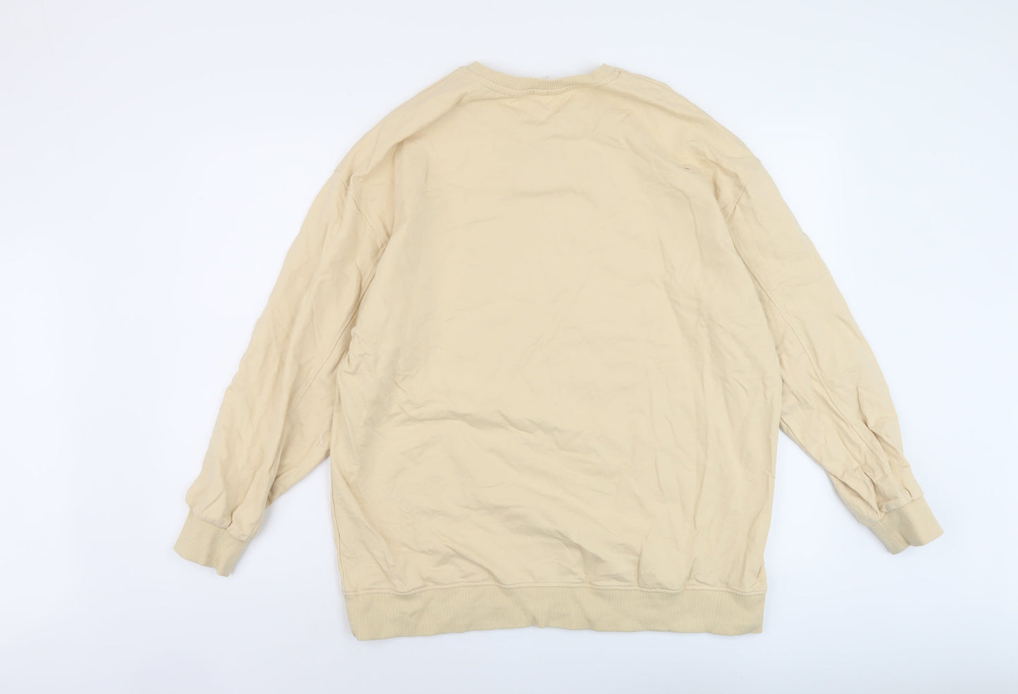 Chicyea Womens Beige Cotton Pullover Sweatshirt Size L Pullover
