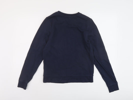 Marks and Spencer Womens Blue Cotton Pullover Sweatshirt Size 6 Pullover