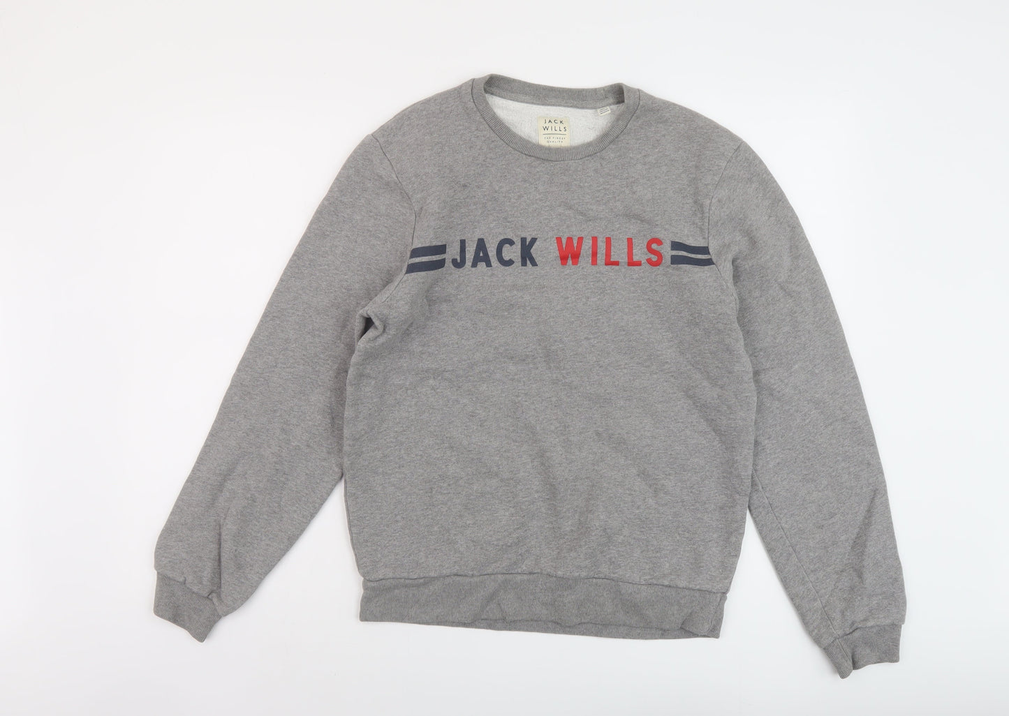 Jack Wills Womens Grey Cotton Pullover Sweatshirt Size S Pullover