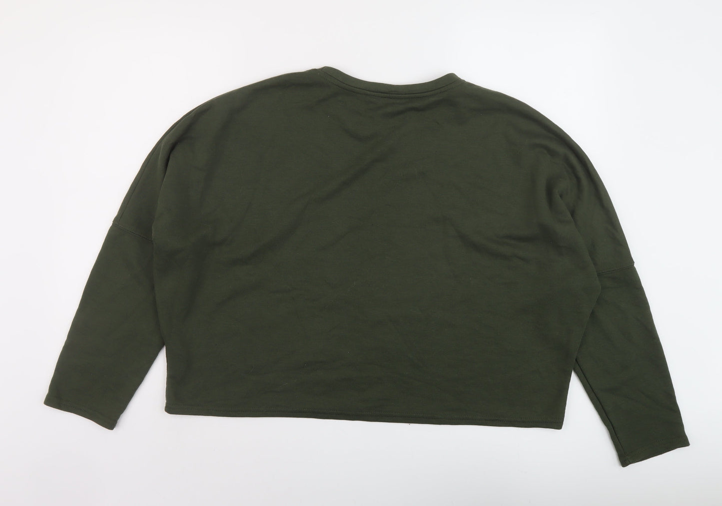 Ne wLook Womens Green Polyester Pullover Sweatshirt Size 16 Pullover