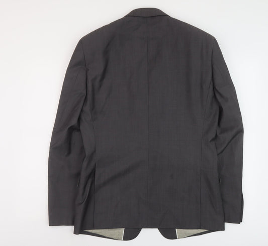 NEXT Mens Grey Wool Jacket Suit Jacket Size 40 Regular