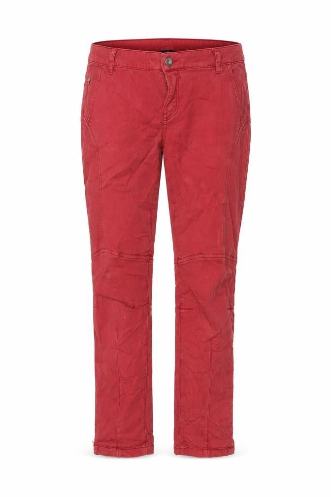 One Step Womens Red Cotton Trousers Size 30 in L25 in Regular Button
