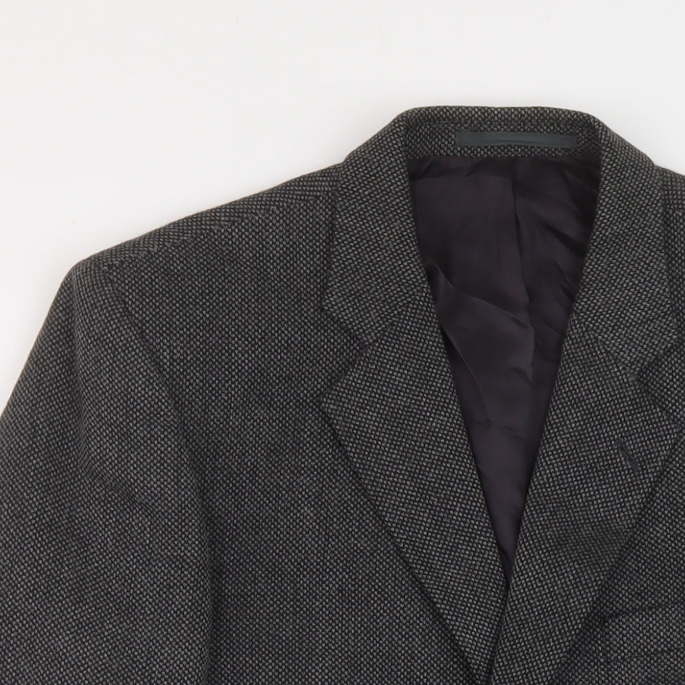 Brook Taverner Mens Grey Polyester Jacket Suit Jacket Size 42 Regular