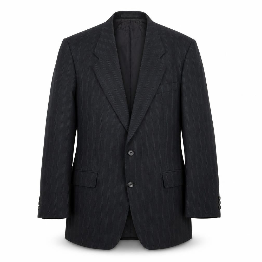Daniel Drescott Mens Grey Striped Wool Jacket Suit Jacket Size 44 Regular