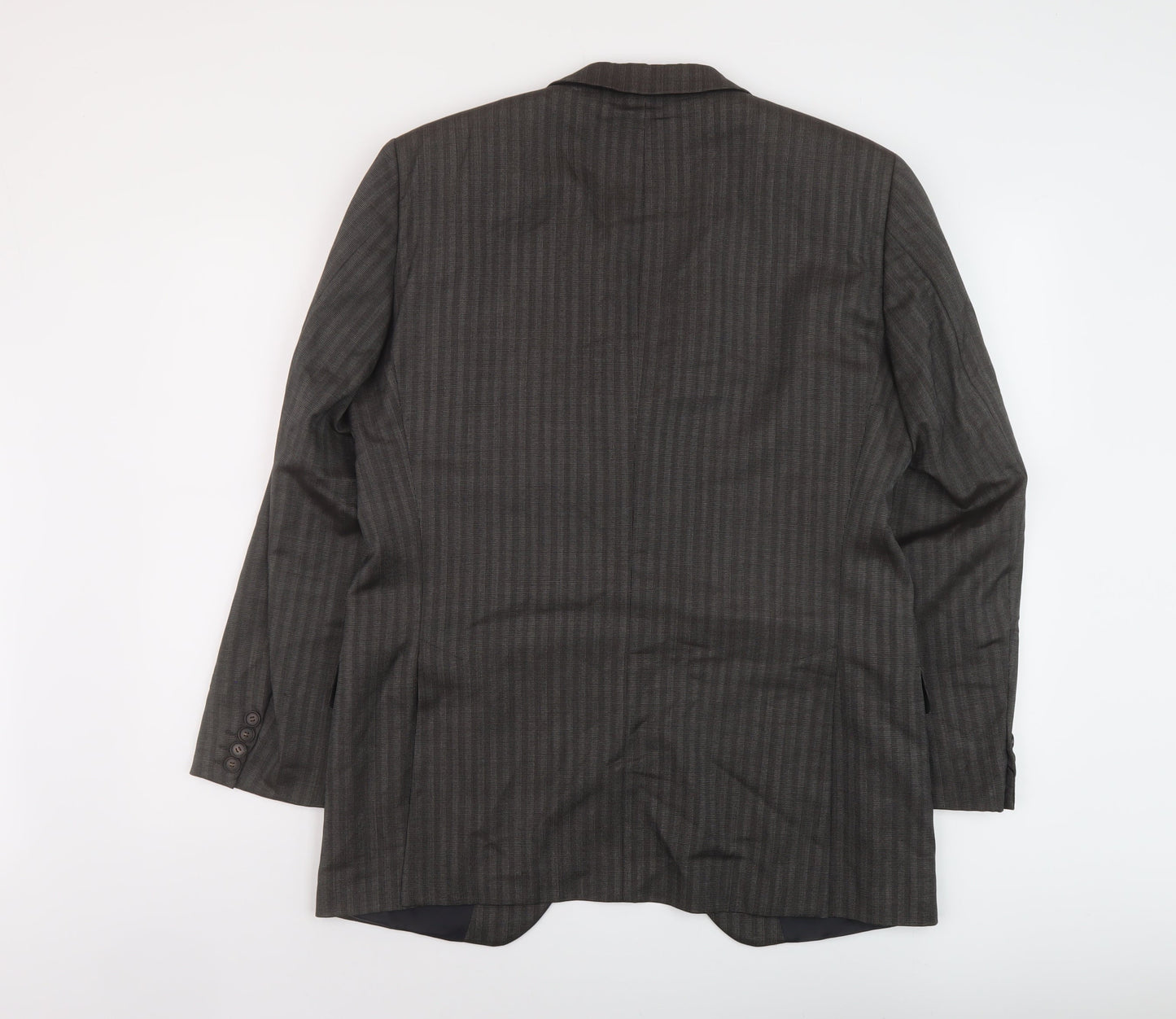 Strellson Mens Grey Striped Wool Jacket Suit Jacket Size 42 Regular