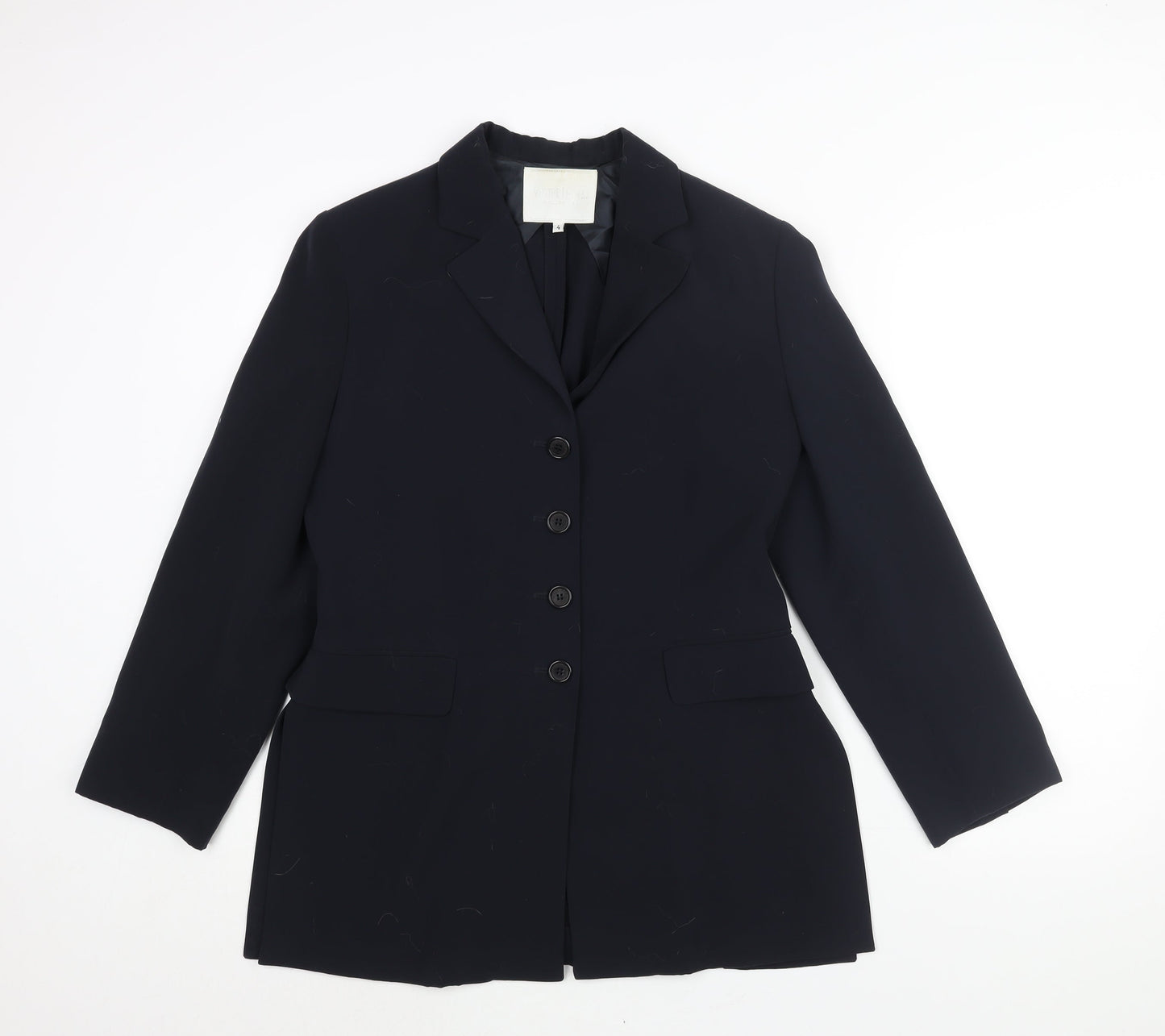 Votre Nom Womens Black Polyester Jacket Suit Jacket Size 6 - Side Vent