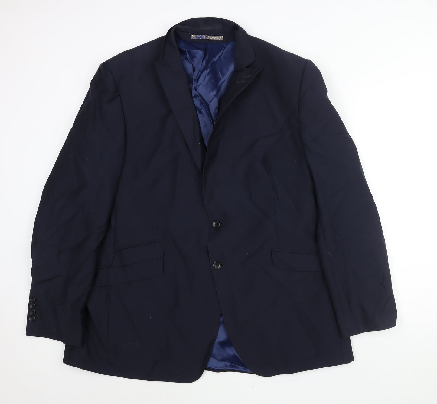 Autograph Mens Blue Wool Jacket Suit Jacket Size 46 Regular