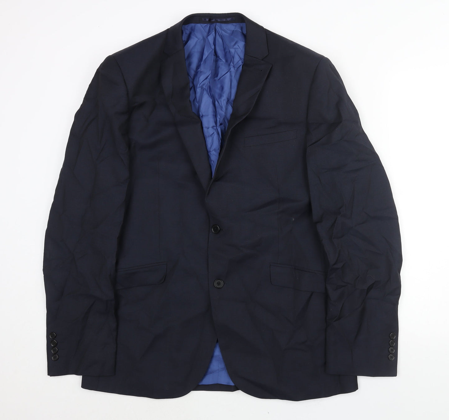 NEXT Mens Blue Wool Jacket Suit Jacket Size 42 Regular
