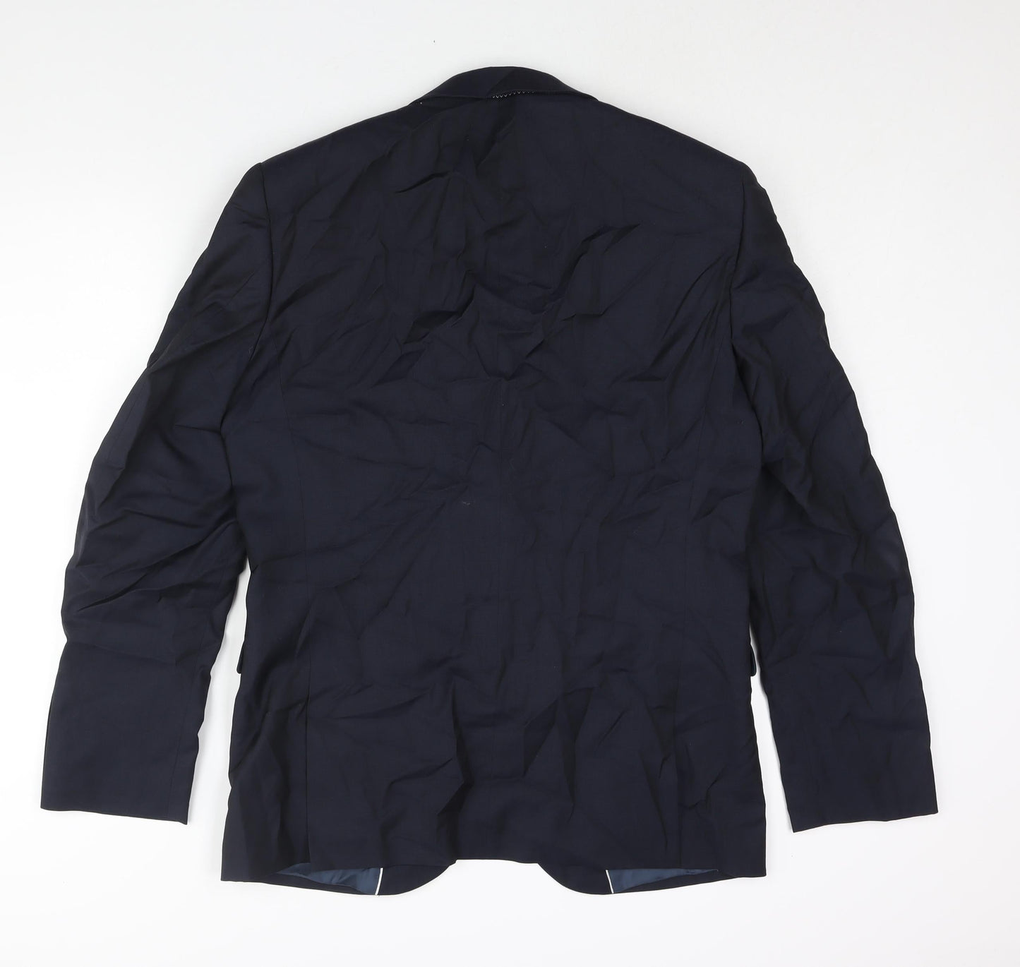 NEXT Mens Blue Wool Jacket Suit Jacket Size 42 Regular