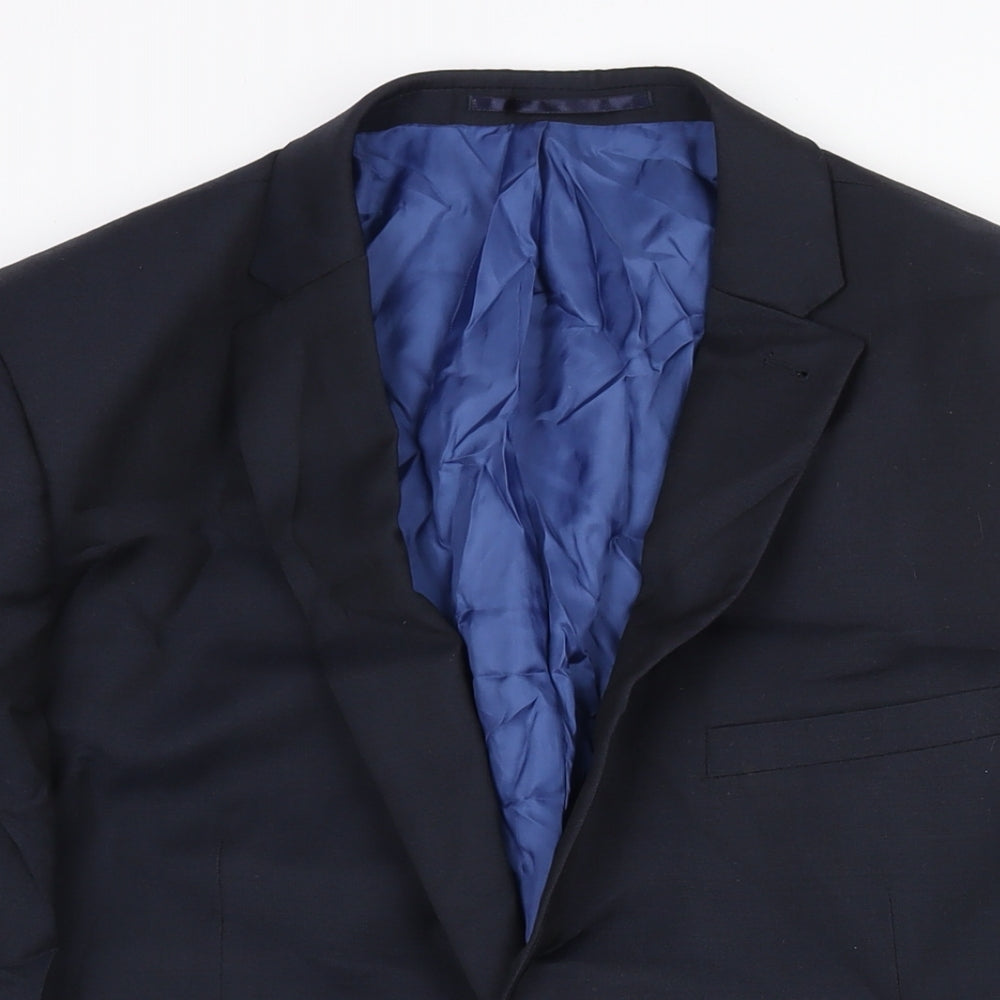 NEXT Mens Blue Wool Jacket Suit Jacket Size 42 Regular