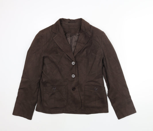 Mackays Womens Brown Jacket Size 14 Button