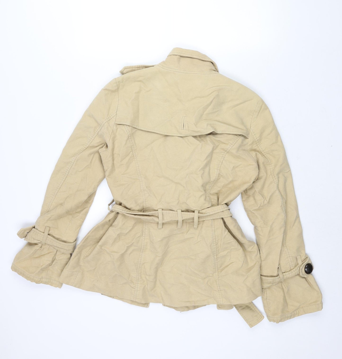 Principles Womens Beige Jacket Size 14 Button - Belted
