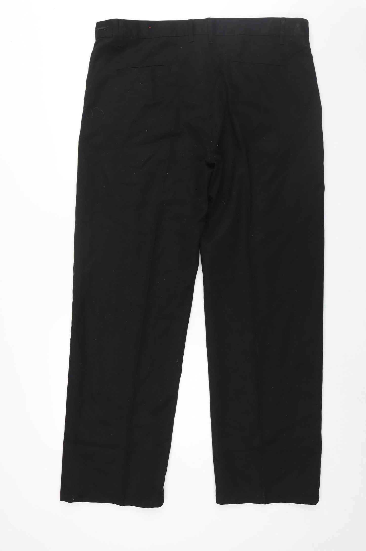 Slazenger Mens Black Polyester Trousers Size 40 in L33 in Regular Zip