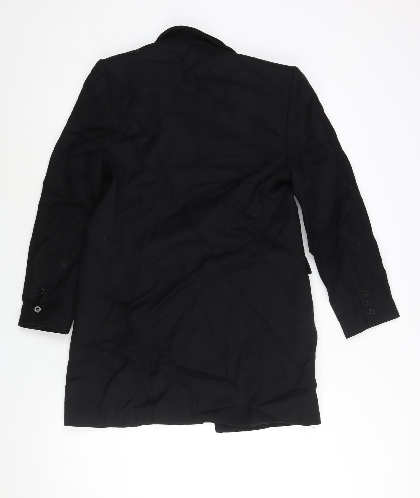St Michael Womens Black Jacket Blazer Size 8 Button - Velvet Collar