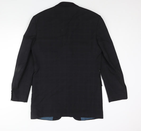 Marks and Spencer Mens Black Wool Jacket Suit Jacket Size 38 Regular